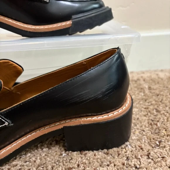 Rag and Bone Antor Penny Loafers Leather Thick Sole Size 38 